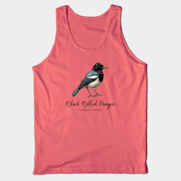 Black-Billed Magpie - The Bird Lover Collection Tank Top by goodoldvintage